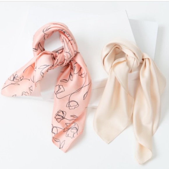 Lark & Ives Silk Satin Scarf Set - Picture 1 of 14